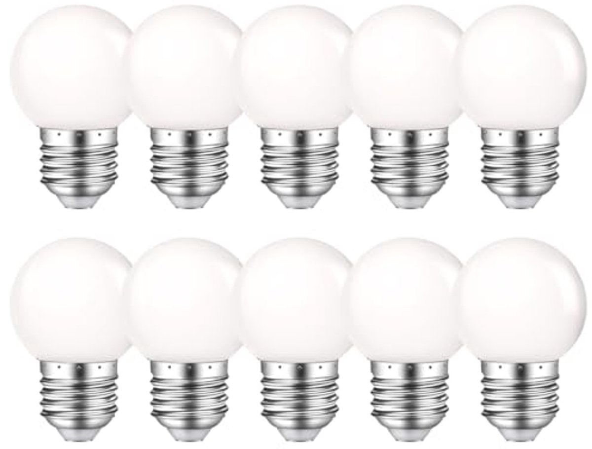 E27 LED G45 Gloeilamp Warm Wit 2700K - 10 Stuks Decoratieve Lampe