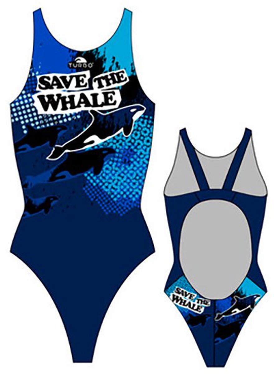 Turbo Save The Whale Pro Resist Zwemkleding Blauw 2XL Vrouw Navy