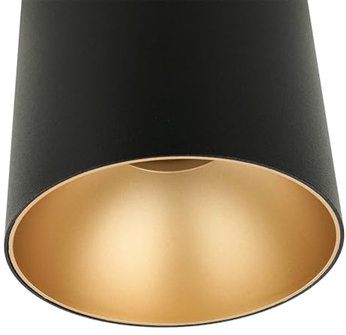 Zwarte en Gouden Plafondlamp GU10 - Elegante Opbouwspot voor Binnen
