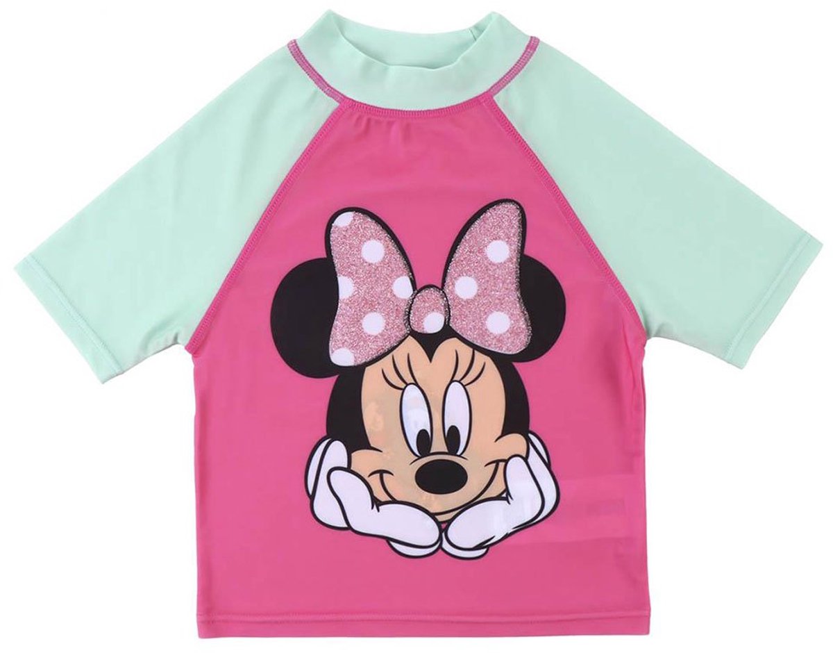 Cerda Group Minnie Rashguard Met Korte Mouwen Roze 24 Months Jongens,Meisjes