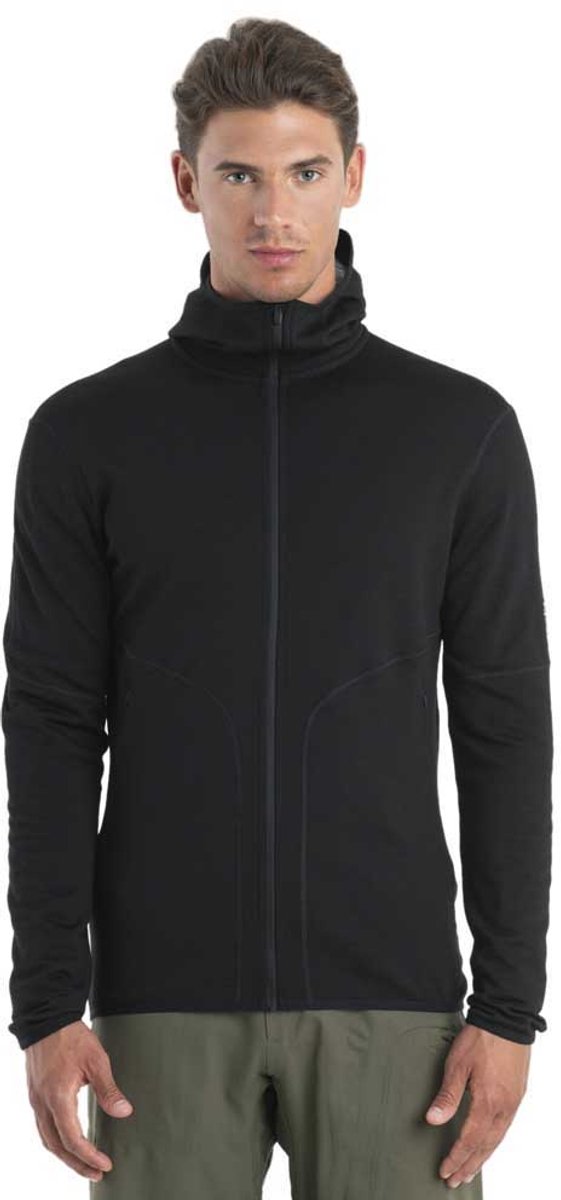 Icebreaker Merino 560 Realfleece Elemental Ii Sweatshirt Met Rits Zwart M Man