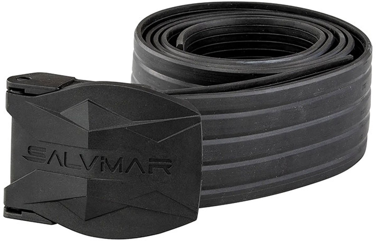 Salvimar Nylon Elastische Riem Met Slangenprint En Eco-gesp Zwart