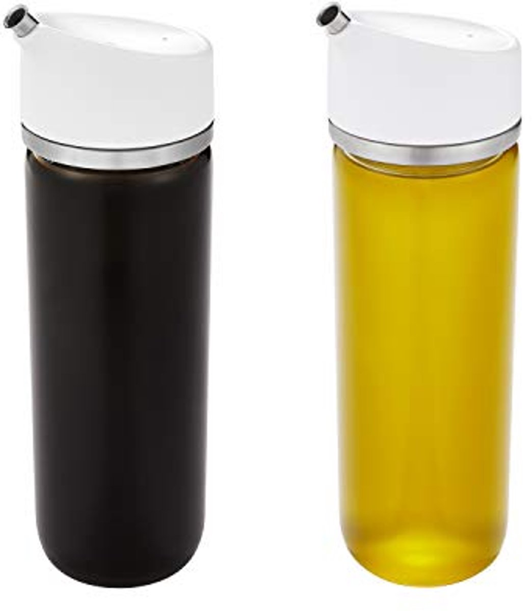 Precisiegietolie dispenser - 12 oz - druppelvrij, glas en roestvrijstaal