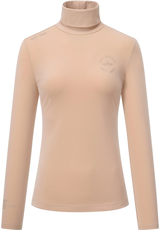 Nude coltrui met HV Polo logo op de borst en "EST. 1985" op de schouder.