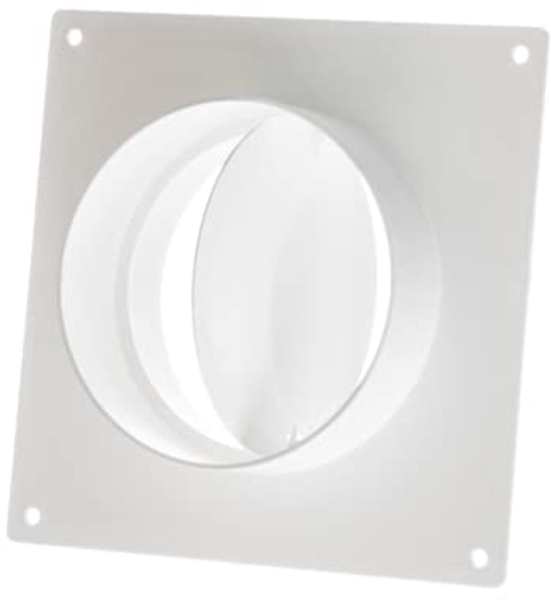 Buisverbinder Ø 100mm met Terugslagklep - Muurflens en Wandflens voor Ventilatie - PVC Connector