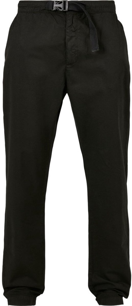 Urban Classics Chino with belt Broek rechte pijpen Taille 30 inch Zwart