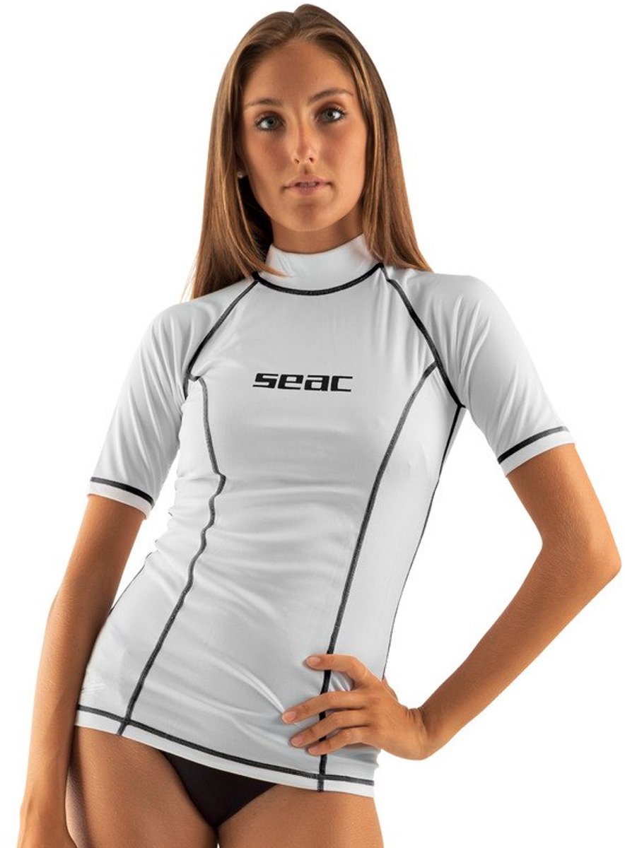 Seacsub T-sun Rashguard Met Korte Mouwen Voor Dames Wit S Vrouw