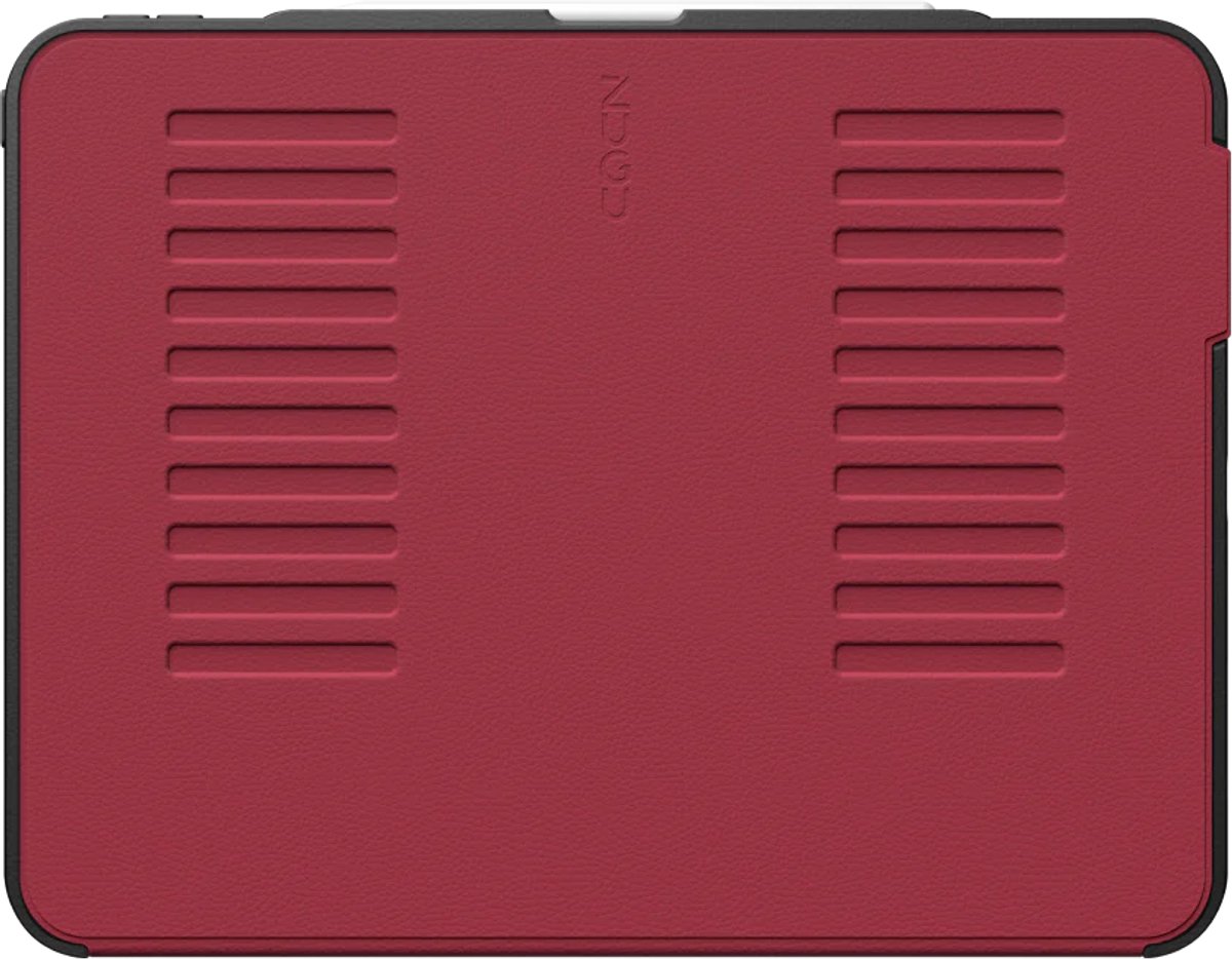 Zugu case Hoesje iPad Pro 13 (M4-M5) – Verstelbare Magnetische Standaard – Veilige Magnetische Houder – Robuuste Bumper en Stevige TPU + PC Behuizing - Rood