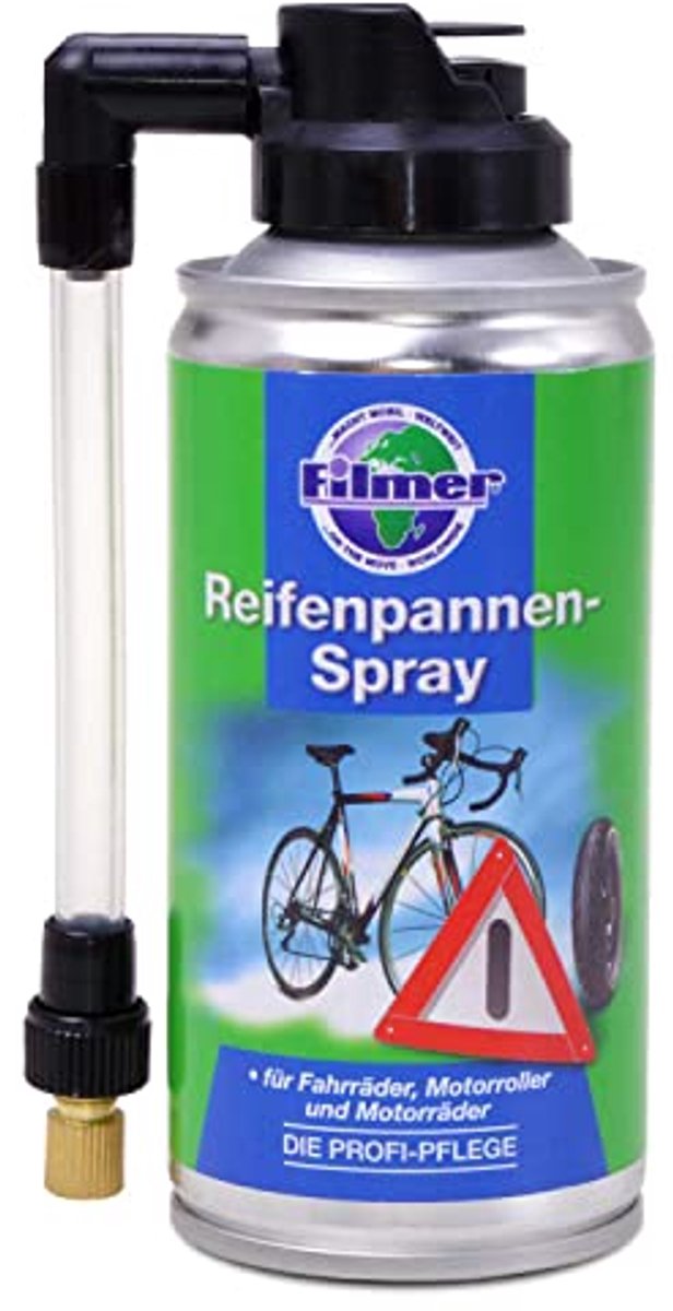 Bandenreparatiespray voor Fiets, Bromfiets en Motorfiets - 150 ml