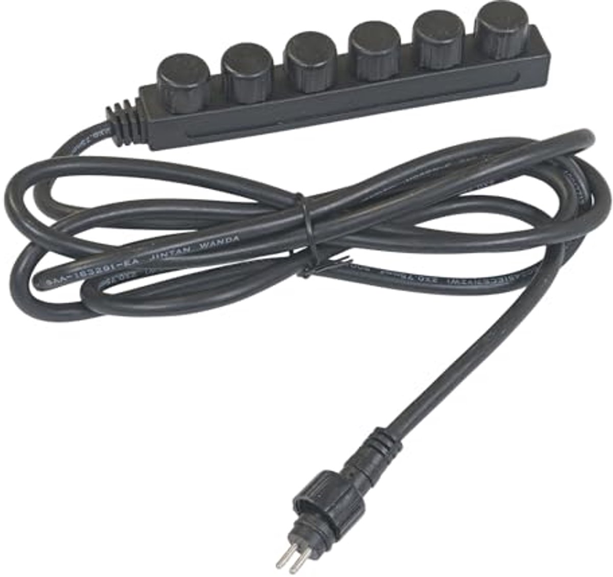 12V 6-voudige verdeler IP65 met 50 cm aansluitkabel voor buiten en onder water - geschikt voor ringfontein, pomp, LED-verlichting en lichtketting