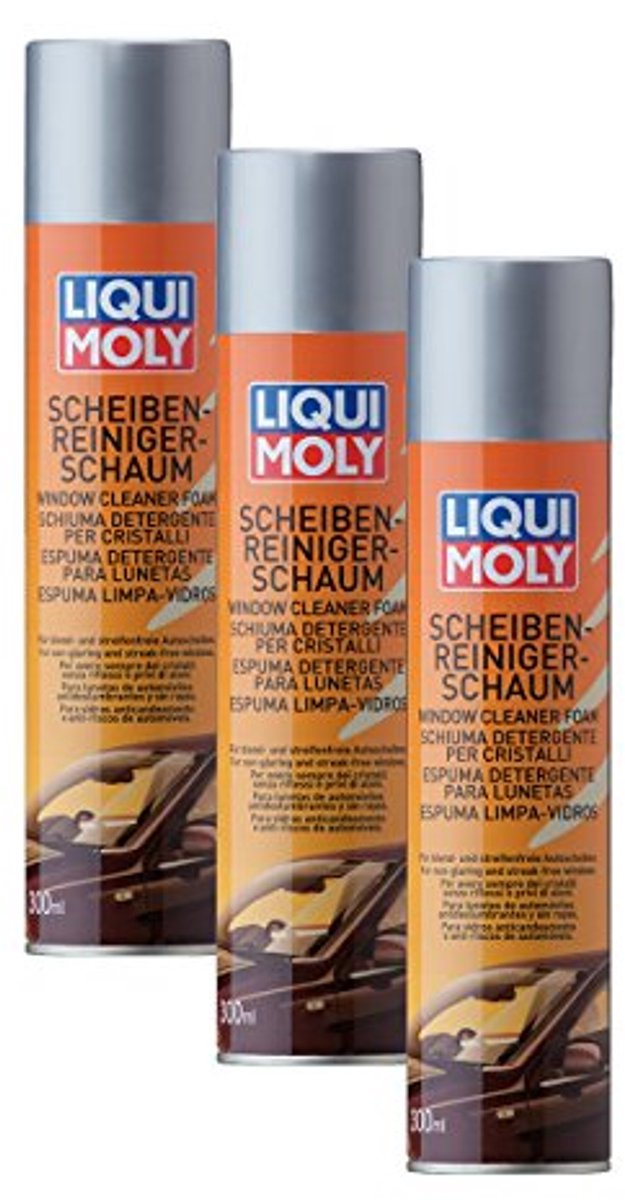 3x Ruitenreiniger Foam 300 ml voor Glansvrije Ramen