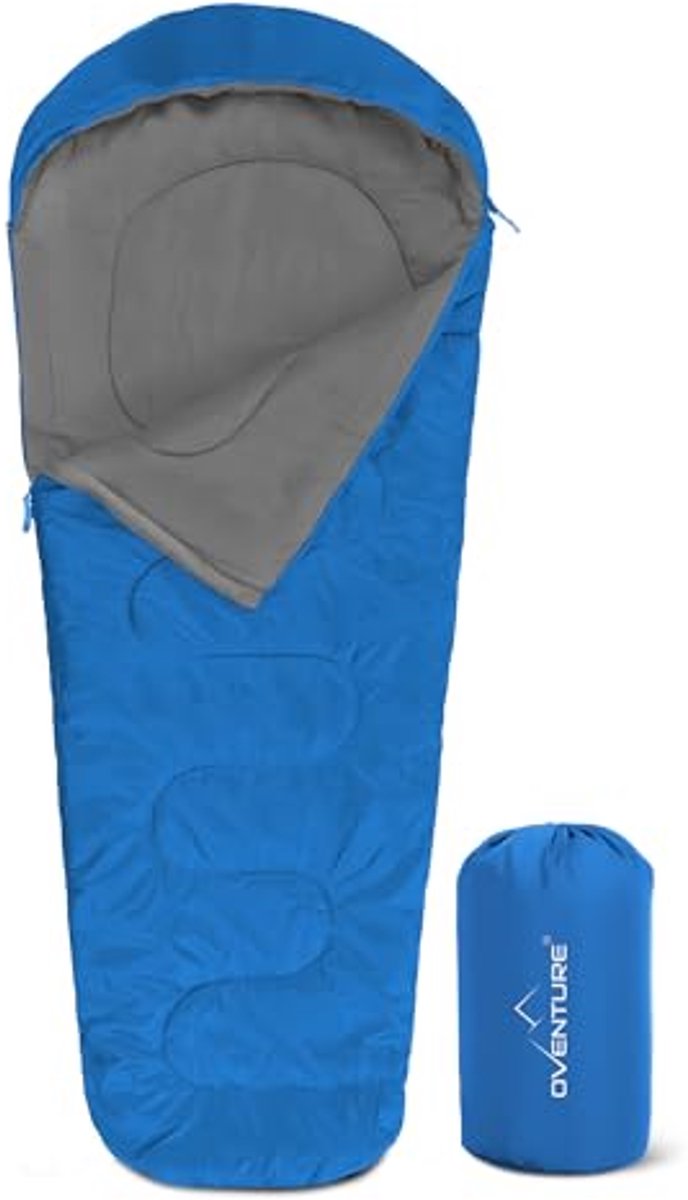Mummyslaapzak 230x80 cm | Lichtgewicht en Warm | Comfort Temperatuur 5°C - 8°C | Waterafstotend | Perfect voor Kamperen en Reizen