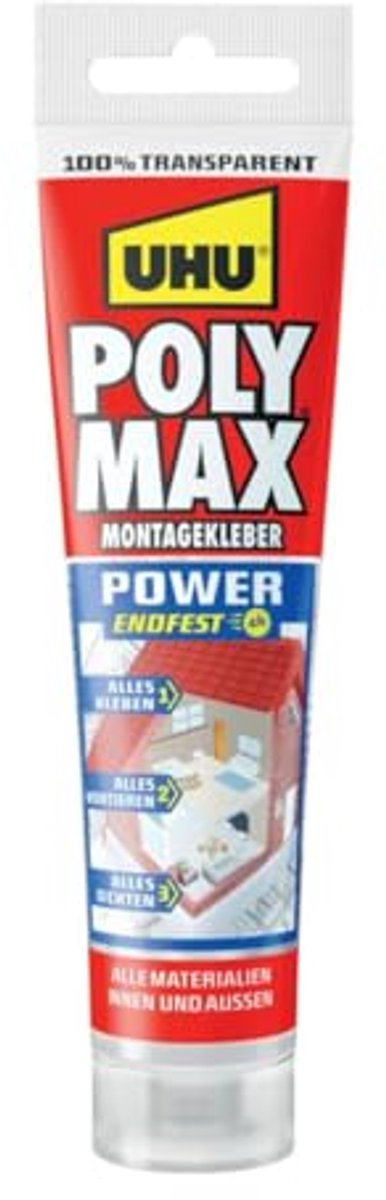 Transparante montagelijm en afdichtmiddel, hoge eindsterkte, 115 g