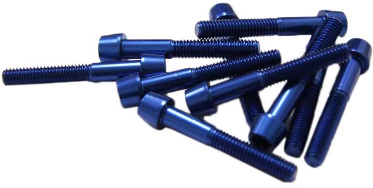Msc Alu7075t6 Anodised Bout 10 Eenheden Blauw M6 x 40 mm