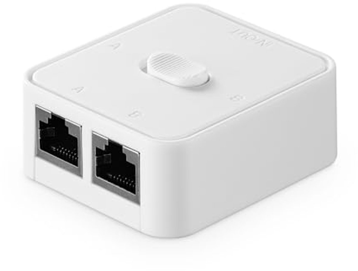 Gigabit netwerkschakelaar - Passieve Ethernet-selector voor A/B-netwerk - Handmatige bidirectionele schakelaar zonder stroom
