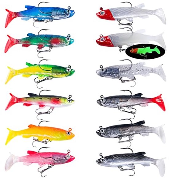 Soepel kunstaas Shad met blaadje voor kunstaasvissen Roachspin 120 voorn