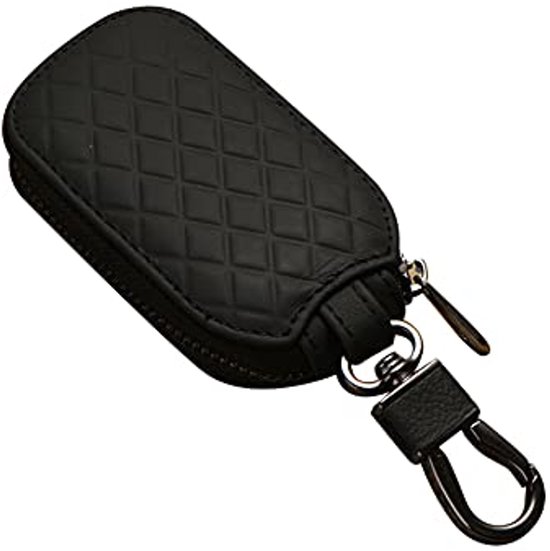 Bruine mini-sleutelhangerportemonnee van echt leer, kleingeld zakje met ring portemonnee sleutelhanger, vintage clutch-sleutelhangerring echt oud - België