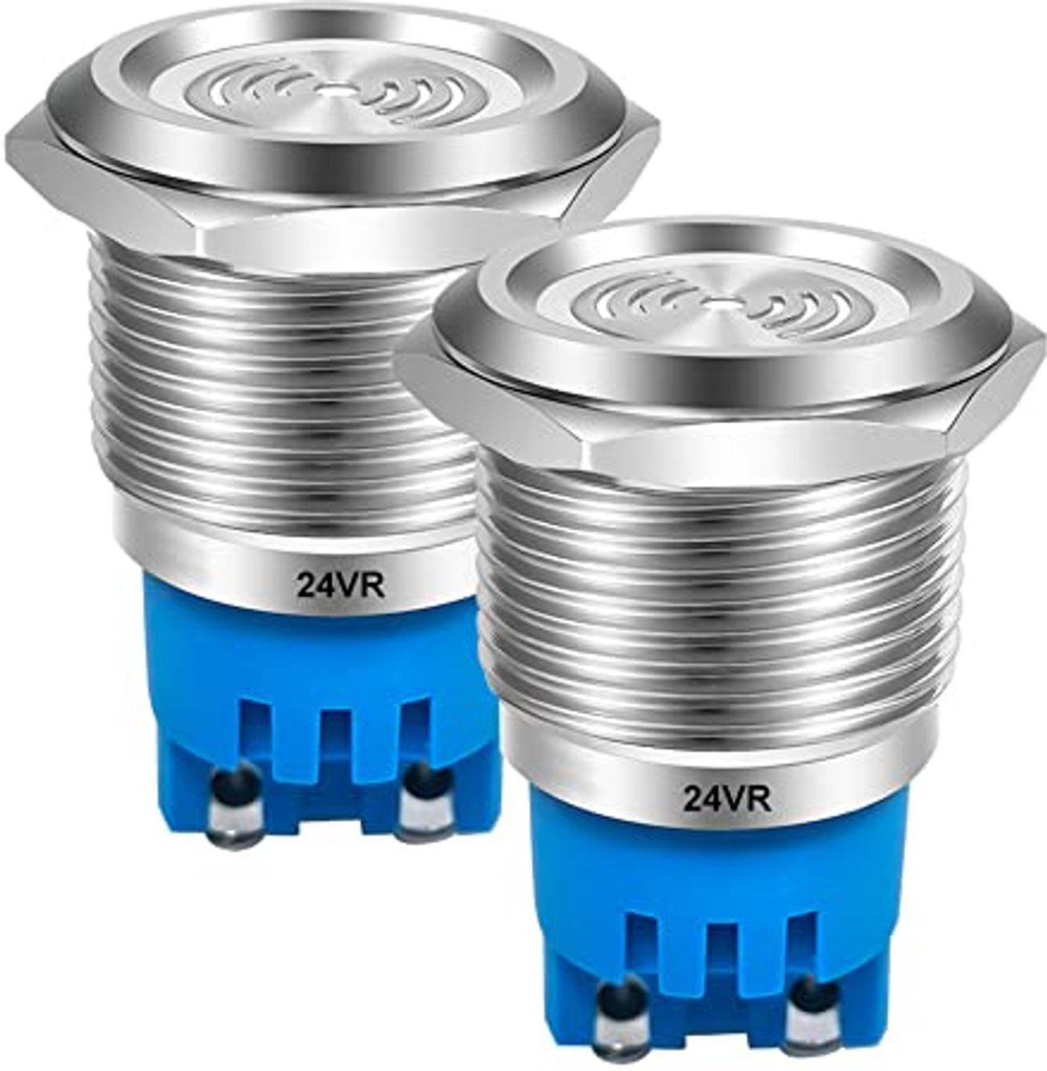 2 stuks 22mm Waterdicht IP65 Rode LED Flash Alarm 90dB Indicatiesysteem voor Elektrisch Paneel en DIY Projecten