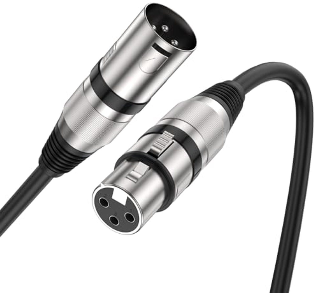 XLR Balanceerkabel microfoon 1 m met flexibele PVC-mantel voor mixer en PA-systemen