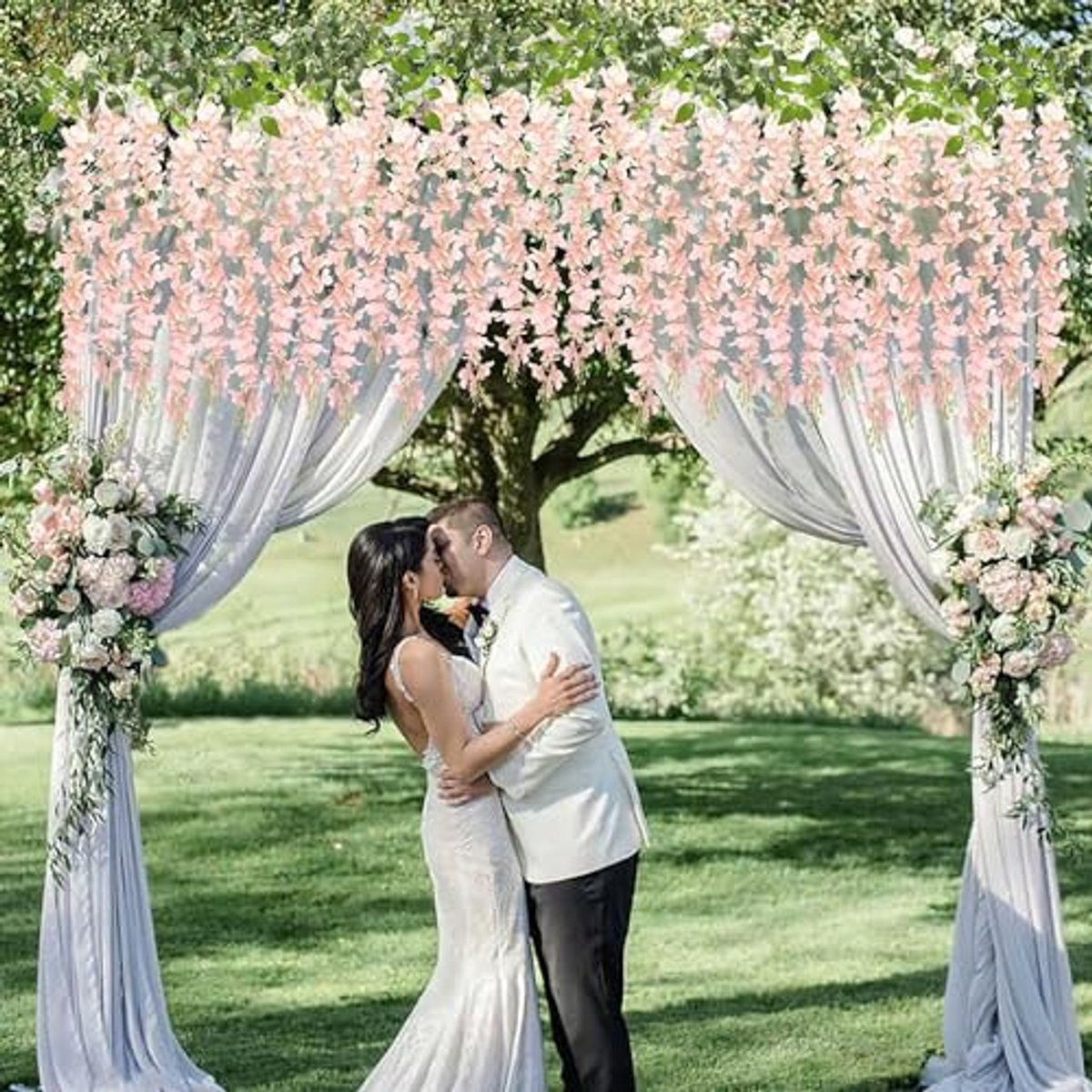 24 Stuks Kunstbloemen Wisteria Slinger - Zijden Bloemen voor Woondecoratie en Bruiloften