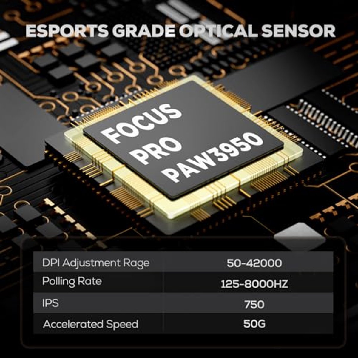 Draadloze Gaming Muis met 30K DPI Sensor - Lichtgewicht en Programmeerbaar