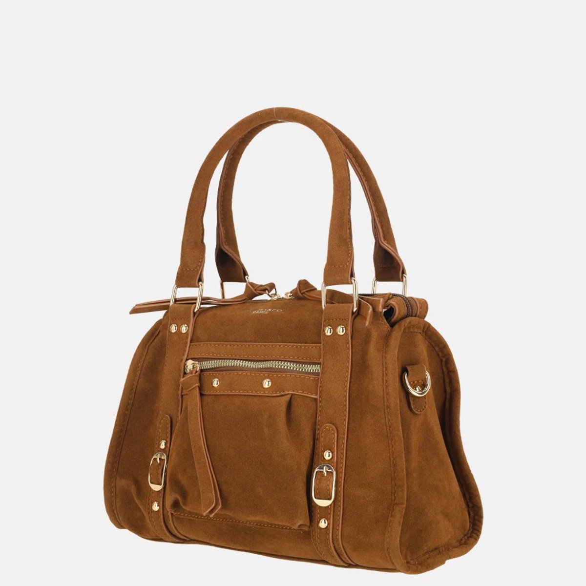 Flora & Co Suedine handtas camel