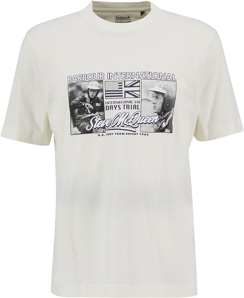 BARBOUR - Heren t-shirt - Maat L - Mannen - WH32 Whisper Wh -