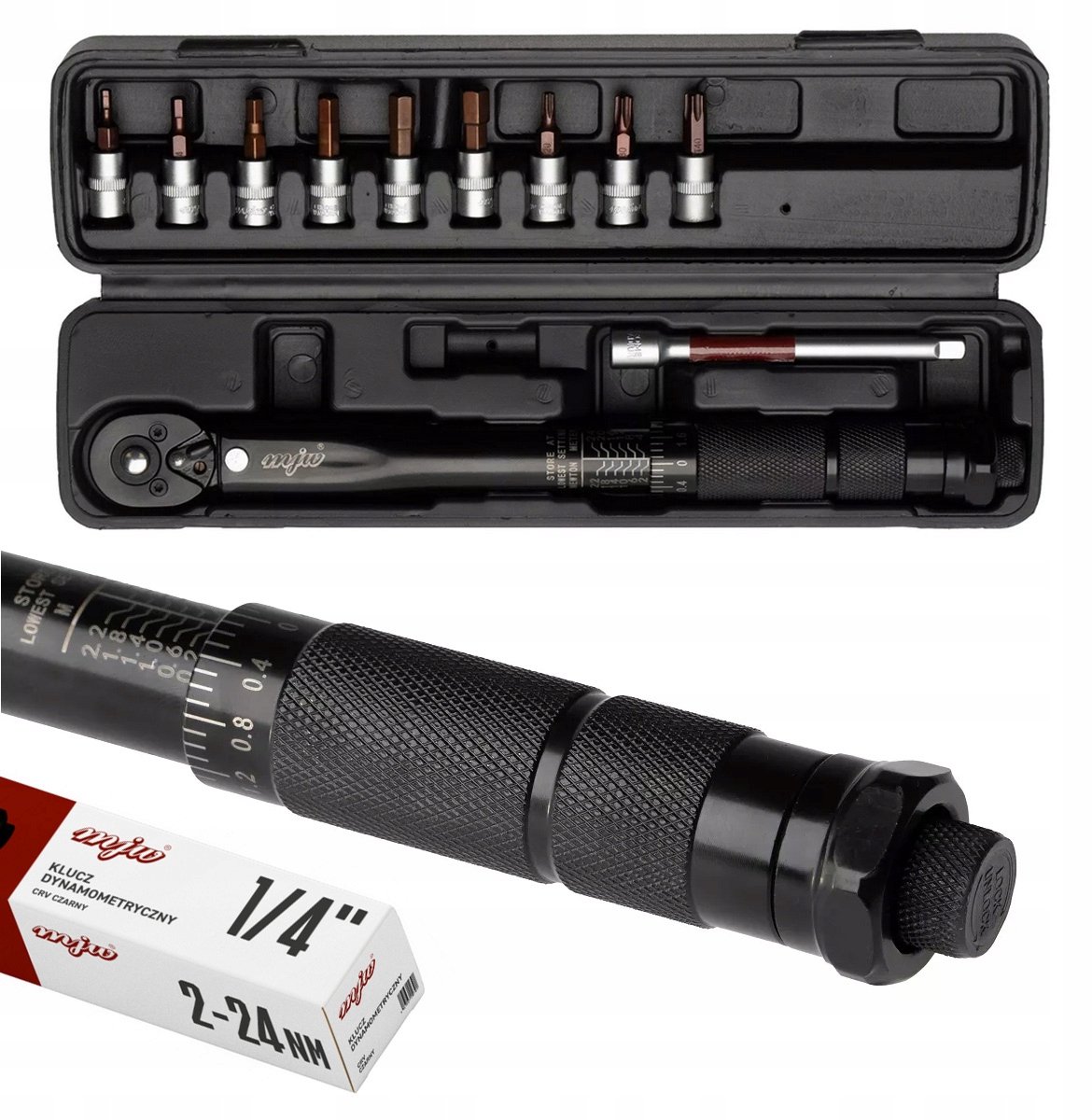 MJW Momentsleutel 1/4" 2-24 Nm Fiets Gereedschap Set