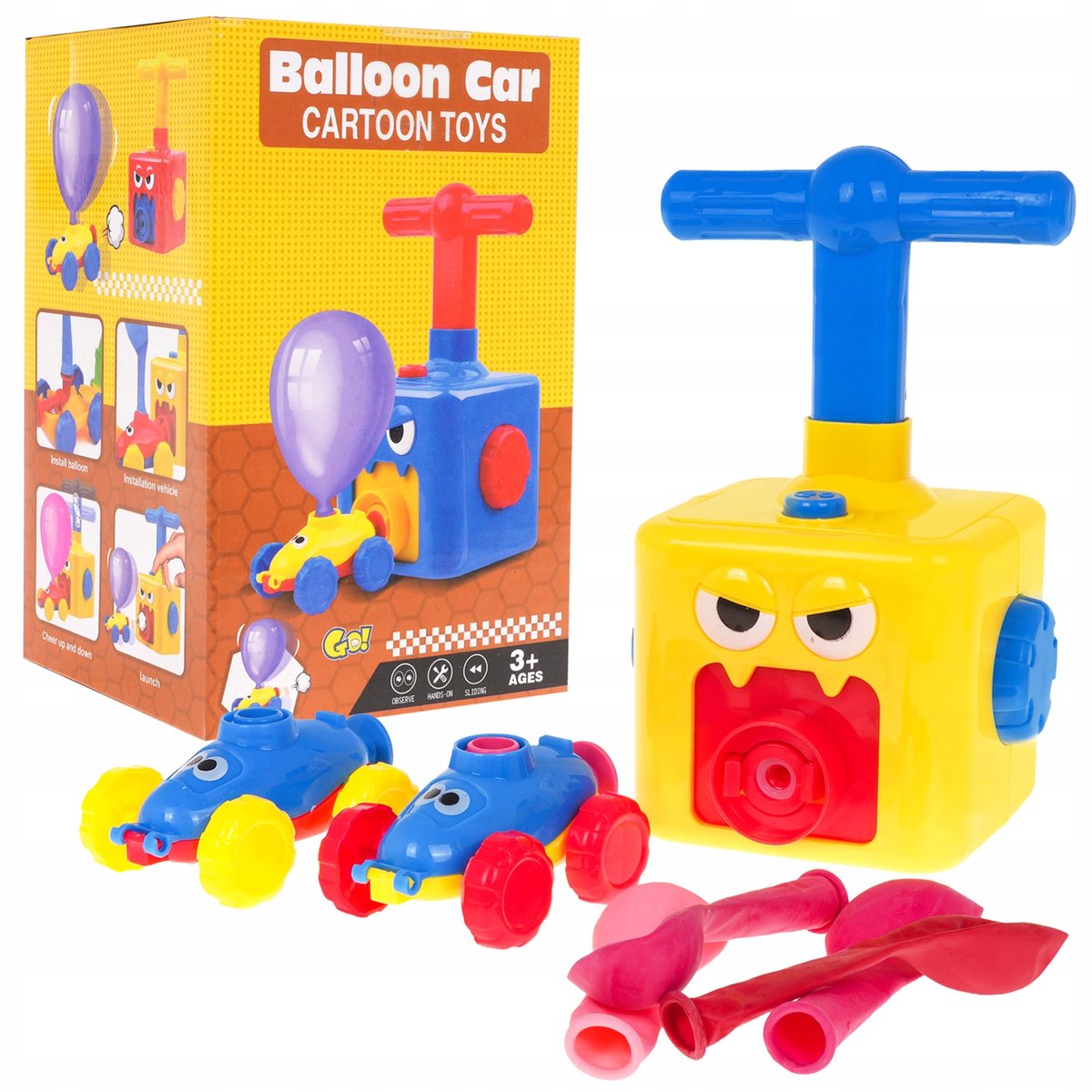Ballon Auto Set XXL - 2 Auto's, Pomp & 4 Ballonnen