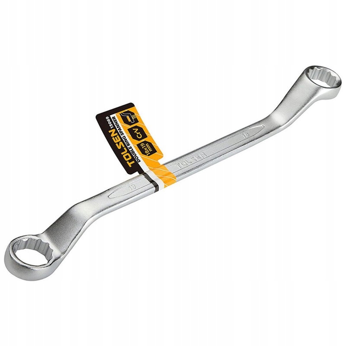 Tolsen Ringsleutel Gebogen 30x32mm Cr-V Mat Chroom