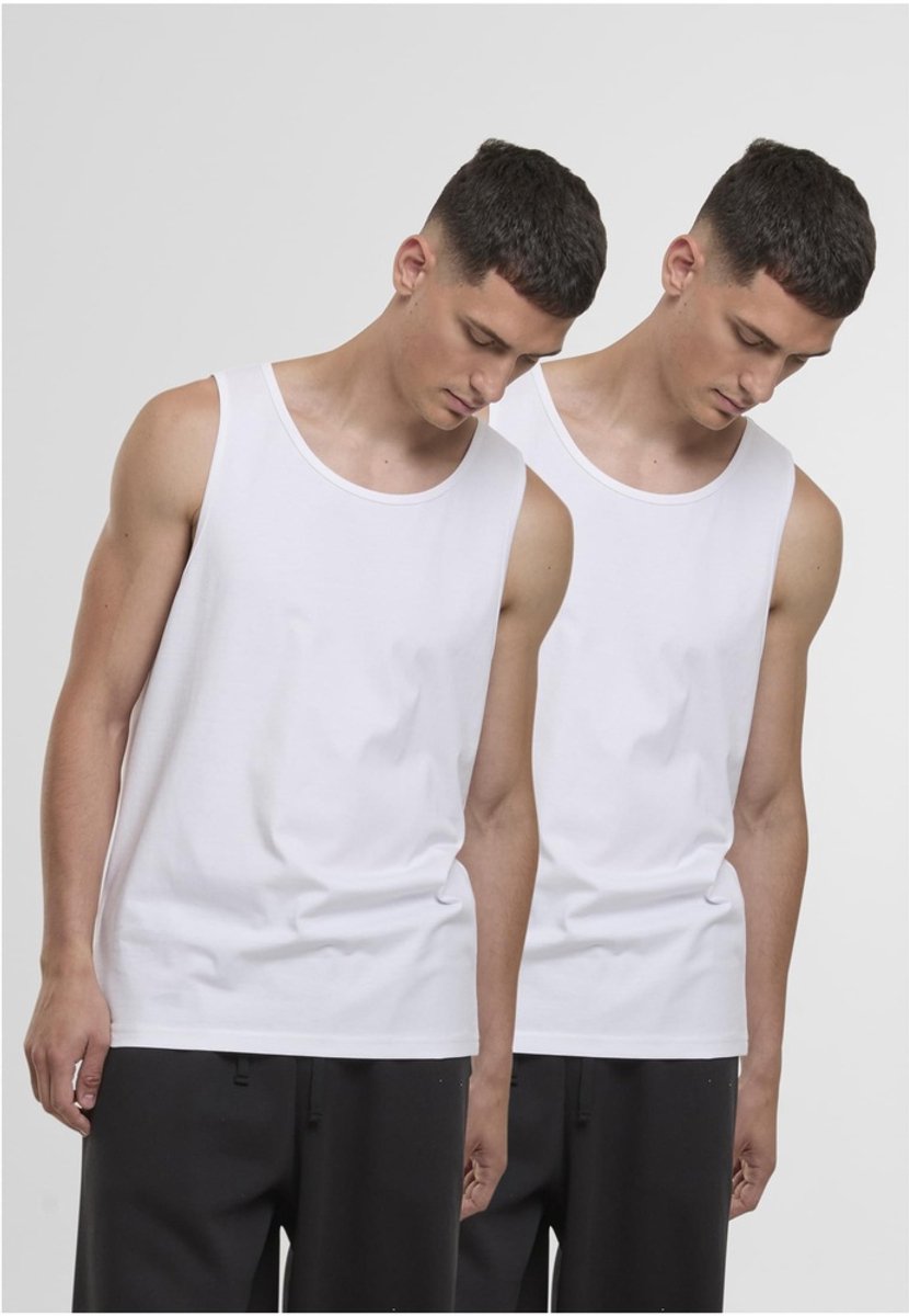Urban Classics Jersey Vests 2-pack Heren Tanktop – XXL Wit