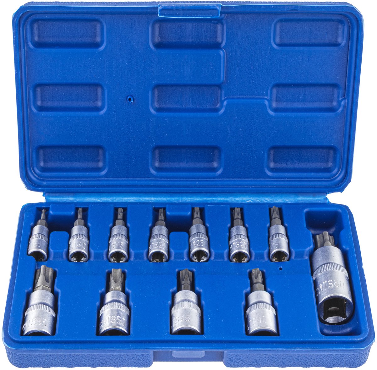 TORX Dopsleutel Set 1/4" 3/8" 1/2" TS8-TS60 met Gat 12 Delig