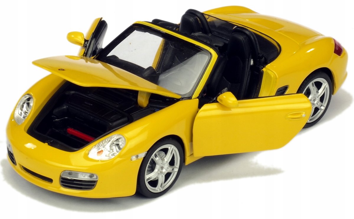 Welly Porsche Boxster S Cabriolet Metaal 1:24 Geel