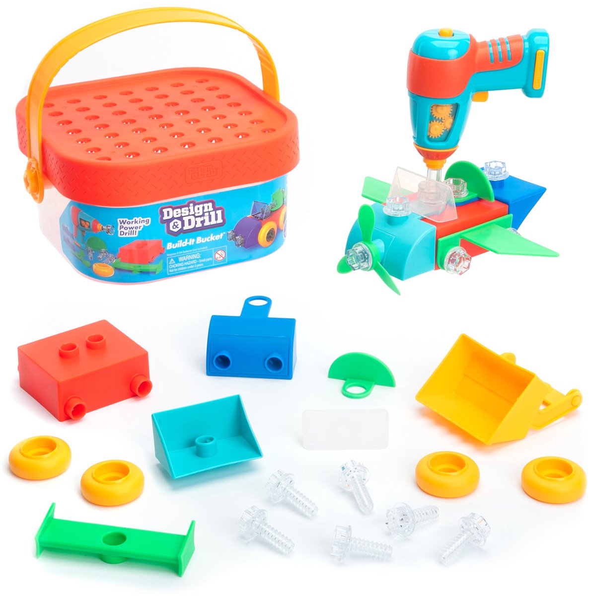 Learning Resources bouwspeelgoed design & drill build-it bucket stem set. - 3+