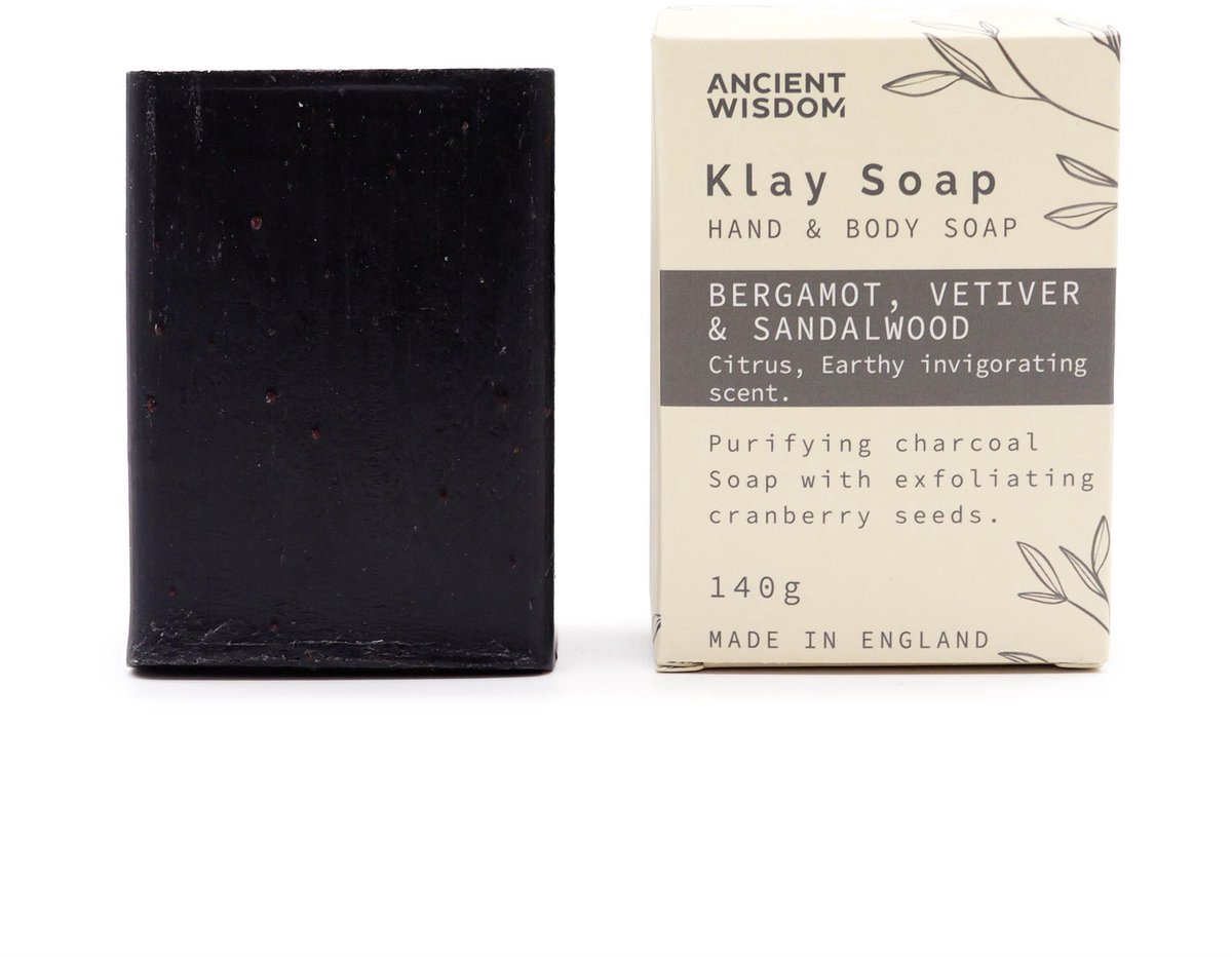 Ancient wisdom - klei zeep - bergamot - sandelhout - vetiver - 140g