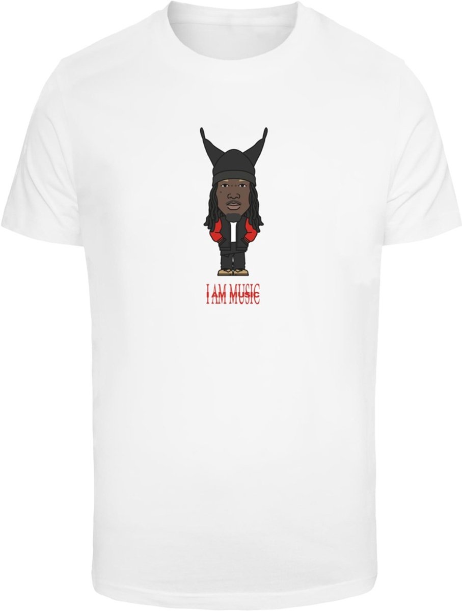 Mister Tee I Am Music Heren T-shirt 4XL Wit