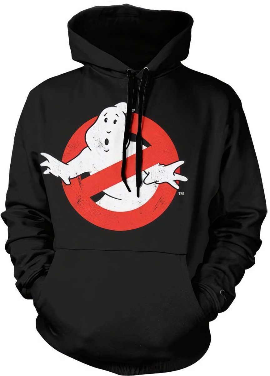 Ghostbusters Hoodie met verweerd logo, groot en lang model SP-3-GB002-H33-3