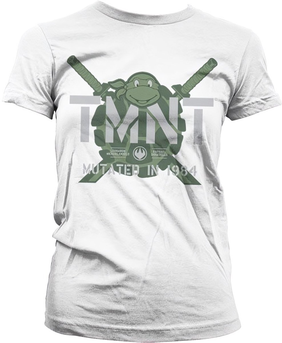 Teenage Mutant Ninja Turtles TMNT Mutated in 1984 Girly Tee dames-T-shirt White