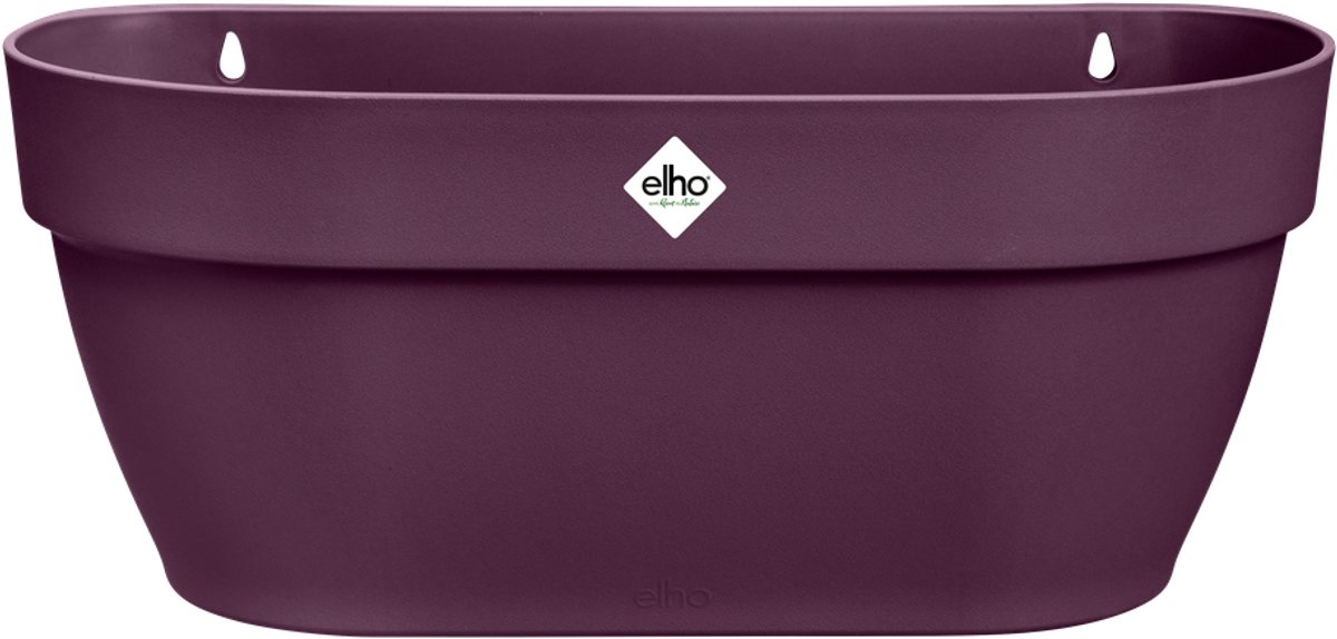 Elho Vibia Campana Wall Basket 35 - Wand Bloempot voor Buiten - 100% Gerecycled Plastic - Ø 35.0 x H 14.8 cm - Esdoorn paars