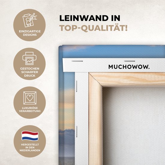 Tableau sur toile - Plage et mer 120x80 - Accessoires décoration chambre dunes - Tableaux plage salon - Décoration murale chambre - Décoration murale - Décoration murale cuisine - Toile murale intérieur - Décoration maison - Accessoires de maison