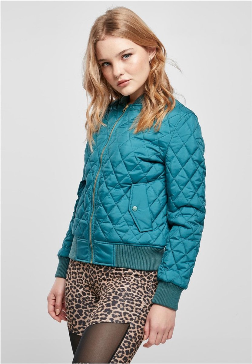 Urban Classics Diamond Quilt Nylon Jacket 5XL Groen
