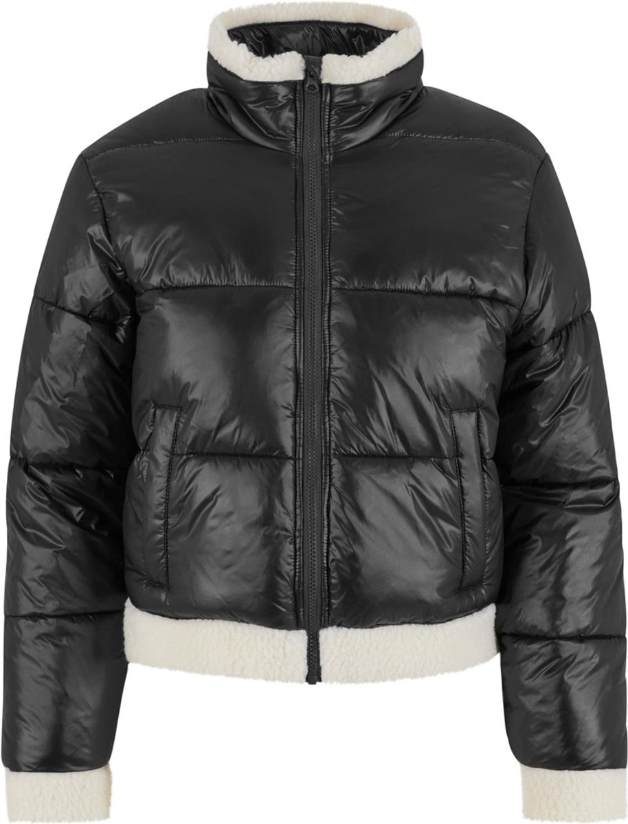 Urban Classics Recycled Shiny Sherpa Gewatteerd jack M Zwart