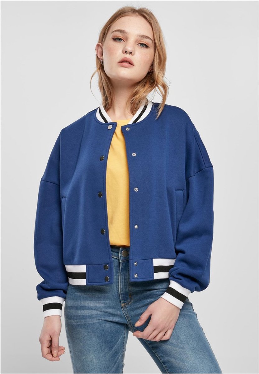 Urban Classics Vest Ladies College Jacket Tb5076 Spaceblue Dames Blauw