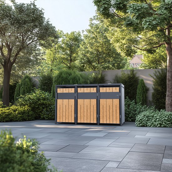 Klikokast 3-voudig staal gegalvaniseerd antraciet 235x100x131 cm kopen
