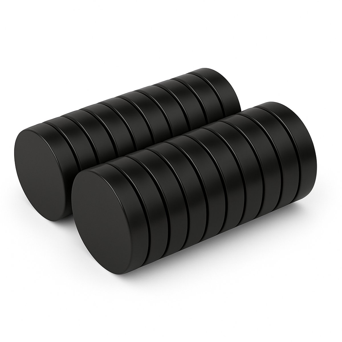 Brute Force Zwarte Magneten– 20x3 mm – N52 neodymium – Schijfmagneten – 20 stuks