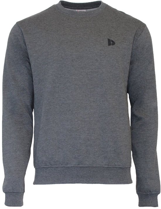 Grijze Donnay sweater met opgestreken logo op de borst.