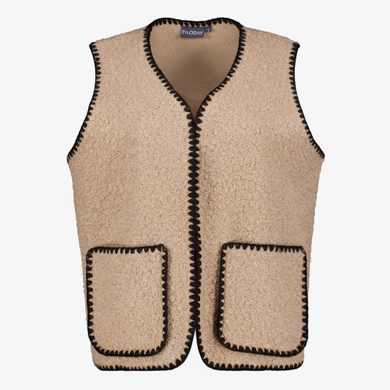 Gilet Teddy TwoDay marron pour femme Taille XL bol