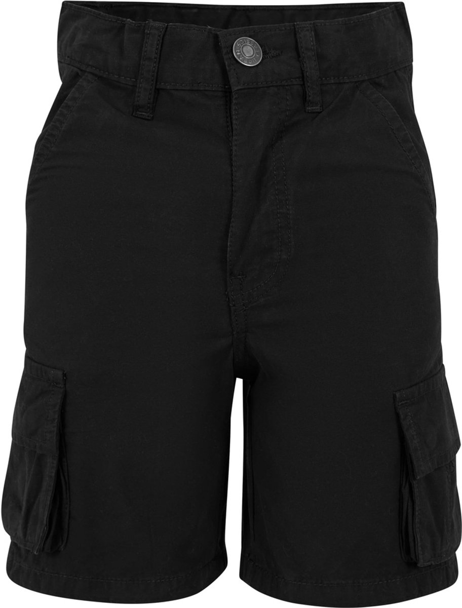 Urban Classics Knee Pleat Kinder Cargo Korte broek Kids 134/140 Zwart