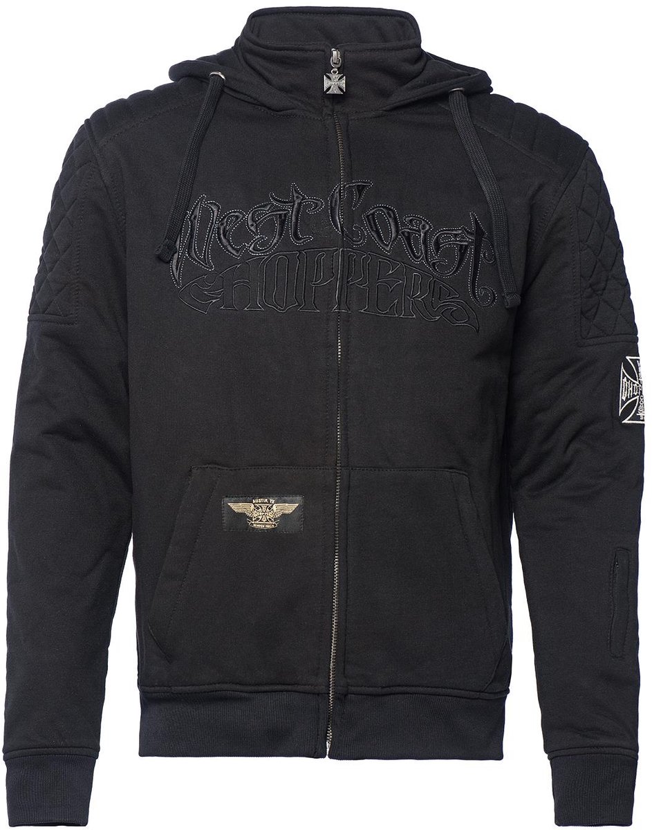 WCC West Coast Choppers motorhoodie Por Vida Zip Black