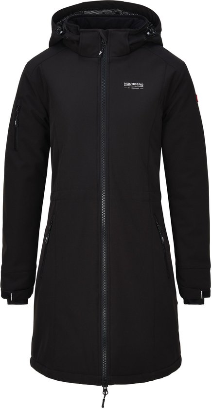 Nordberg GITTE - Lange Winterjas - Dames - Zwart - Maat L